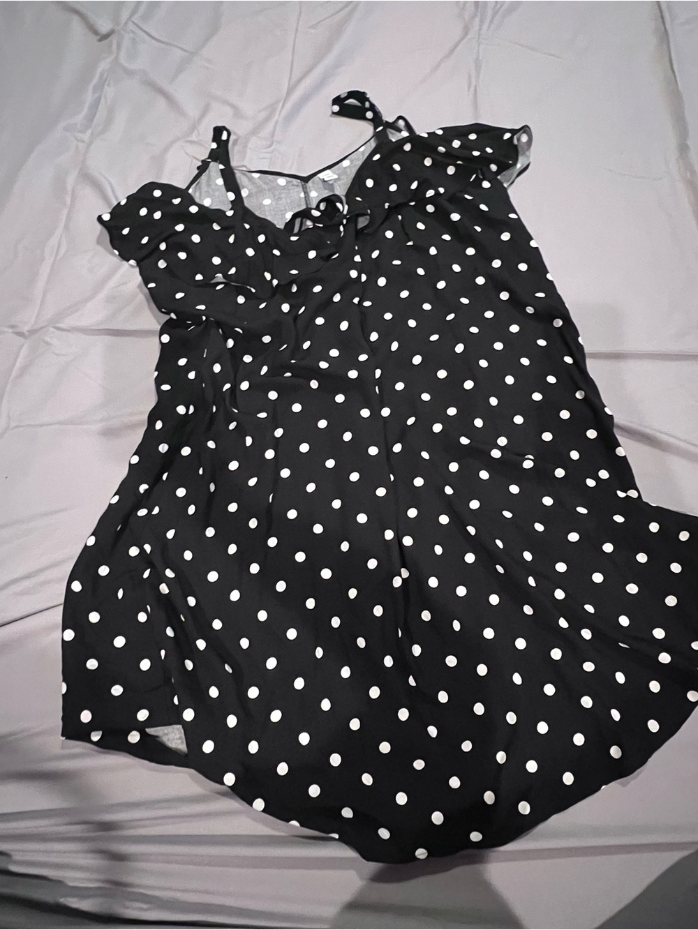 Old Navy Black & White Polka Dot Cami Dress